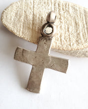 Load image into Gallery viewer, Antique Ethiopian Coptic Christian Cross Maria Theresa silver coin Pendant , Cross Pendant,Ethnic Tribal,Ethiopian Jewelry