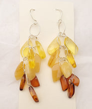 Load image into Gallery viewer, Baltic amber Earrings ,Dangle & Drop Earrings, Natural Baltic amber, Polished amber, Genuine amber, Amber beads, Gemstone earrings