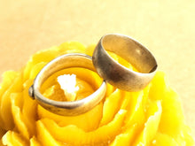 Load image into Gallery viewer, Antique 2 Silver Ethiopian Wedding Ring size 7.5/6.5 tribal jewelry Hand Crafted, Silver, Ethnic Jewelry, Tribal Jewelry