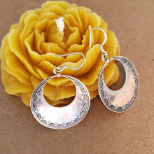 Load image into Gallery viewer, Traditional Old Silver Tuareg hoop earrings Ethnic Tribal,Ethnic Jewelry,sliver Earrings,Dangle & Drop Earrings,Tribal Jewelry,