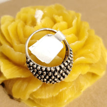 Load image into Gallery viewer, antique Tuareg elevated engraved table silver ring size 10 ,Tuareg jewelry, Sahara ring, Moroccan silver, tribal jewelry, Tuareg silver