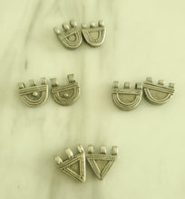 Load image into Gallery viewer, 2 Old Ethiopian Telsum Silver Phallic Pendants beads, Ethiopian Beads, Hand Crafted, Ethiopian Telsum,african Silver, Ethiopian jewelry