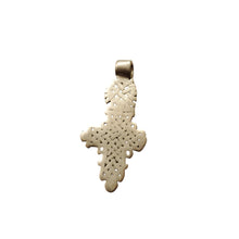 Load image into Gallery viewer, Antique Ethiopian Coptic Christian Cross Maria Theresa silver coin Pendant