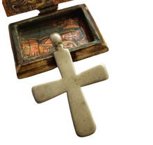 Load image into Gallery viewer, Antique Ethiopian Coptic Christian Cross Maria Theresa silver coin Pendant
