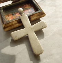 Load image into Gallery viewer, Antique Ethiopian Coptic Christian Cross Maria Theresa silver coin Pendant