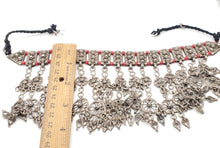 Load image into Gallery viewer, Antique Yemen Bawsani coral Silver granulated Dangled Beads Necklace circa 1910s