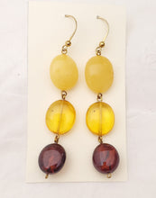 Load image into Gallery viewer, Baltic amber Earrings ,Dangle & Drop Earrings, Natural Baltic amber, Polished amber, Genuine amber, Amber beads, Gemstone earrings