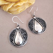 Load image into Gallery viewer, Traditional Old Silver Tuareg hoop earrings Ethnic Tribal,Ethnic Jewelry,sliver Earrings,Dangle & Drop Earrings,Tribal Jewelry,