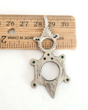 Load image into Gallery viewer, Moroccan handmade Tuareg silver cross pendant, Ethnic Tribal, Tuareg Silver, Sahara jewelry, Ethnic Jewelry, Tribal Jewelry