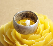 Load image into Gallery viewer, Antique Silver Ethiopian Wedding Ring size 10 tribal jewelry Hand Crafted, Silver, Ethnic Jewelry, Tribal Jewelry