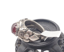 Load image into Gallery viewer, Antique Silver Ancient Carnelian Ring size 6.5 Yemen tribal jewelry,Old silver ,Hand Crafted Silver,Yemen Jewelry ,filigree Jewelry