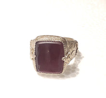 Load image into Gallery viewer, Old Engraved Turkish Ottoman Carnelian Ring size 11, Hand Made ,sterling silver 925 ,tribal jewelry,Ancient Carnelian,Ottoman Silver