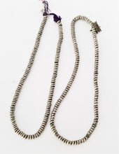 Load image into Gallery viewer, Antique Ethiopian 2 strand of silver Heishi Anklet 1930s ,collectible silver,Ethnic silver Beads ,Jewelry Supplies Beads