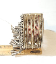 Load image into Gallery viewer, Antique Ethiopian Silver Cuff BRACELET ,Ethnic Tribal cuff, Antique ,Boho jewelry , Ethnic, East African
