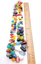 Load image into Gallery viewer, Antique Mixed Strand Africa Mali Large Bohemian Tear Drop Wedding Beads, Vintage African, Beads 1800's, African Trade