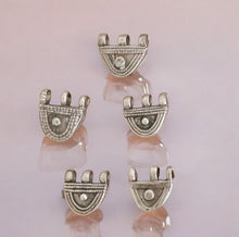 Load image into Gallery viewer, 1 Old Ethiopian Telsum Silver Phallic Pendants beads, Ethiopian Beads, Hand Crafted, Ethiopian Telsum,african Silver, Ethiopian jewelry