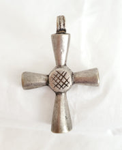 Load image into Gallery viewer, Antique Ethiopian Christian silver cross pendant,Amulet pendant,Genuine old neckcross,Good silver,Boho jewelry