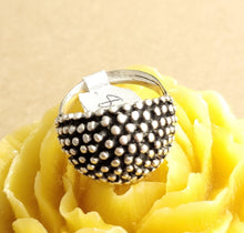 Load image into Gallery viewer, antique Tuareg elevated engraved table silver ring size 10 ,Tuareg jewelry, Sahara ring, Moroccan silver, tribal jewelry, Tuareg silver
