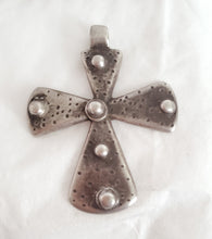Load image into Gallery viewer, Antique Ethiopian Christian silver cross pendant,Amulet pendant,Genuine old neckcross,Good silver,Boho jewelry