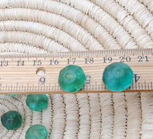 Load image into Gallery viewer, 10 pieces of old green Vaseline Beads (uranium glass beads) made in Bohemia/Czech Trade Beads- African Trade Beads, 19th centuries,