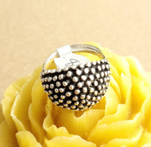 Load image into Gallery viewer, antique Tuareg elevated engraved table silver ring size 10 ,Tuareg jewelry, Sahara ring, Moroccan silver, tribal jewelry, Tuareg silver