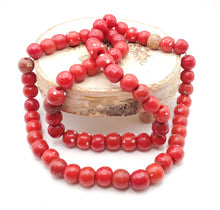 Load image into Gallery viewer, Venetian Red And White Dot Skunks, African Trade, Beads late 19th, centuries