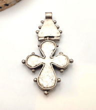 Load image into Gallery viewer, Vintage Ethiopian Cross Pendant: 1800s Coin Silver, Tribal Jewelry