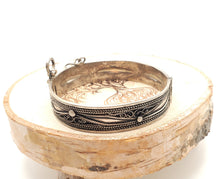 Load image into Gallery viewer, Antique Sterling Silver Berber Bracelet: Moroccan Tribal Jewelry