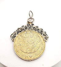Load image into Gallery viewer, Antique Yemen Rare silver coin traditional Pendant, Hand Crafted Silver,Pendants Necklace,coin Jewelry,Tribal Jewelry