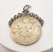 Load image into Gallery viewer, Antique Yemen Rare silver coin traditional Pendant, Hand Crafted Silver,Pendants Necklace,coin Jewelry,Tribal Jewelry