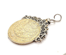 Load image into Gallery viewer, Antique Yemen Rare silver coin traditional Pendant, Hand Crafted Silver,Pendants Necklace,coin Jewelry,Tribal Jewelry