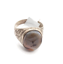 Load image into Gallery viewer, Antique Yemen Carnelian Silver Ring - Tribal Wedding Jewelry, Size 8.5
