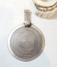 Load image into Gallery viewer, Old Berber Sterling Silver Spiral Pendant: Moroccan Tribal Amulet