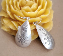 Load image into Gallery viewer, Moroccan Berber Sterling Silver Dangle Earrings: Floral Jewelry