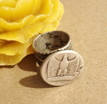 Load image into Gallery viewer, Antique Ethiopian Silver Signet Ring, Size 7.5, Tribal Boho Jewelry