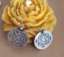 Load image into Gallery viewer, Moroccan Berber Sterling Silver Dangle Earrings: 925 Silver Jewelry