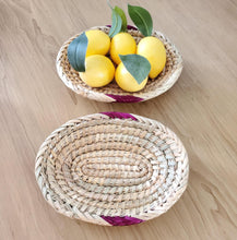 Load image into Gallery viewer, Ethiopian Handwoven Basket: Round Boho Wall Decor, Fruit Bowl