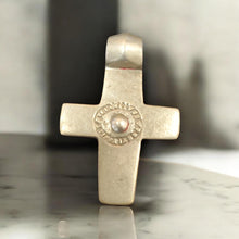 Load image into Gallery viewer, Antique Ethiopian Silver Cross Pendant: Boho Amulet Jewelry