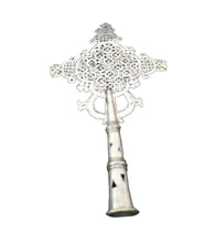 Load image into Gallery viewer, Handmade Ethiopian Orthodox Nickel Cross: Large Coptic Processional Cross