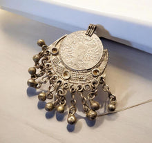 Load image into Gallery viewer, Antique Yemen Maria Theresa Coin Pendant: Silver Dangles Jewelry
