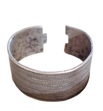 Load image into Gallery viewer, Antique Ethiopian Silver Cuff Bracelet: Tribal Boho Jewelry
