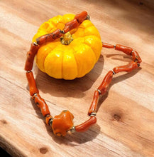 Load image into Gallery viewer, Moroccan Berber Red Coral Bead Necklace: Ethnic Tribal Jewelry