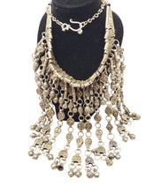 Load image into Gallery viewer, Antique Bawsani Silver Dangle Necklace: Yemen Tribal Jewelry, 1910s