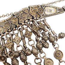 Load image into Gallery viewer, Antique Bawsani Silver Dangle Necklace: Yemen Tribal Jewelry, 1910s