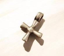 Load image into Gallery viewer, Antique Ethiopian Silver Cross Pendant: Boho Amulet Jewelry