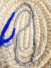 Load image into Gallery viewer, Antique Ethiopian Silver Heishi Bead Necklace: Tribal Ethnic Jewelry