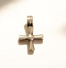 Load image into Gallery viewer, Antique Ethiopian Silver Cross Pendant: Boho Amulet Jewelry