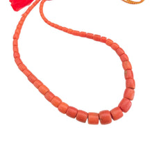 Load image into Gallery viewer, Antique Yemen Red Coral Bead Necklace: Islamic Worry Beads