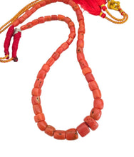 Load image into Gallery viewer, Antique Yemen Red Coral Bead Necklace: Islamic Worry Beads