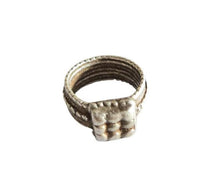 Load image into Gallery viewer, Antique Silver Ethiopian Wedding Ring: Tribal Jewelry Size 5